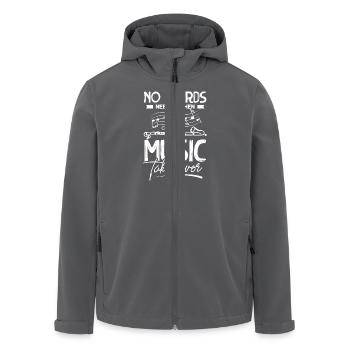 No words needed when music takes over - Recycelte Männer Softshell-Jacke von Stanley/Stella - Anthrazit - Vorne - AI Model Male 185 light (185cm)