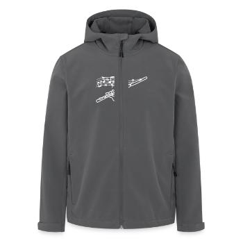 Painted Drawn flute - Recycelte Männer Softshell-Jacke von Stanley/Stella - Anthrazit - Vorne - AI Model Male 185 light (185cm)