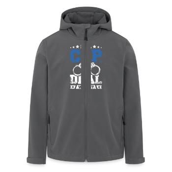 Police officer, I'm a cop deal with it - Recycelte Männer Softshell-Jacke von Stanley/Stella - Anthrazit - Vorne - AI Model Male 185 light (185cm)