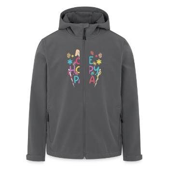 Easter Bunnies One Hoppy Para - Recycelte Männer Softshell-Jacke von Stanley/Stella - Anthrazit - Vorne - AI Model Male 185 light (185cm)