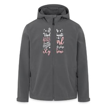 Never underestimate a girl who plays xylophone - Recycelte Männer Softshell-Jacke von Stanley/Stella - Anthrazit - Vorne - AI Model Male 185 light (185cm)