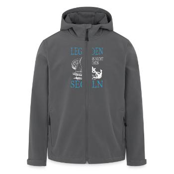 Legenden altern nicht sie gehen Segeln - Recycelte Männer Softshell-Jacke von Stanley/Stella - Anthrazit - Vorne - AI Model Male 185 light (185cm)
