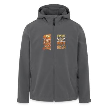Support your local pancake maker - Recycelte Männer Softshell-Jacke von Stanley/Stella - Anthrazit - Vorne - AI Model Male 185 light (185cm)
