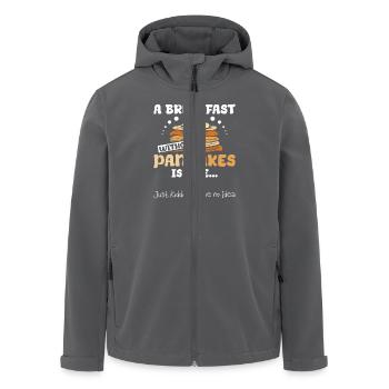 A breakfast without pancakes is like - Recycelte Männer Softshell-Jacke von Stanley/Stella - Anthrazit - Vorne - AI Model Male 185 light (185cm)