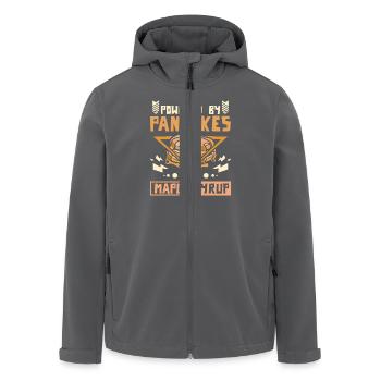 Powered by pancakes and maple syrup - Recycelte Männer Softshell-Jacke von Stanley/Stella - Anthrazit - Vorne - AI Model Male 185 light (185cm)
