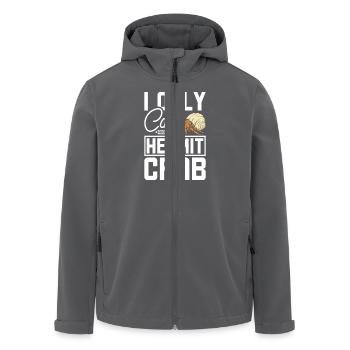 I only care about my hermit crab - Recycelte Männer Softshell-Jacke von Stanley/Stella - Anthrazit - Vorne - AI Model Male 185 light (185cm)