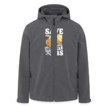 Save the hermit crabs - Recycelte Männer Softshell-Jacke von Stanley/Stella - Anthrazit - Vorne - AI Model Male 185 light (185cm)