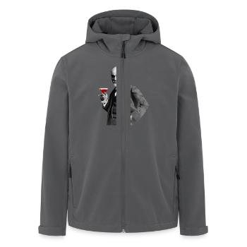 Sigmund Freud mit Cocktail - Recycelte Männer Softshell-Jacke von Stanley/Stella - Anthrazit - Vorne - AI Model Male 185 light (185cm)