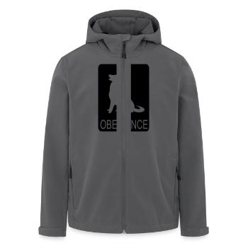 Obendience - Recycelte Männer Softshell-Jacke von Stanley/Stella - Anthrazit - Vorne - AI Model Male 185 light (185cm)