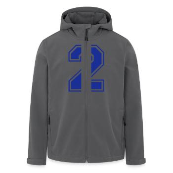 2 - Nummer - Zahl - Recycelte Männer Softshell-Jacke von Stanley/Stella - Anthrazit - Vorne - AI Model Male 185 light (185cm)