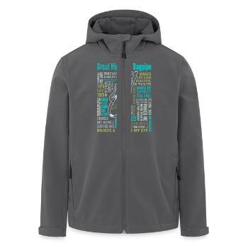 Pipe my life - blue - Recycelte Männer Softshell-Jacke von Stanley/Stella - Anthrazit - Vorne - AI Model Male 185 light (185cm)