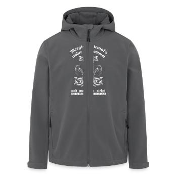 Ehre die Ahnen - Recycelte Männer Softshell-Jacke von Stanley/Stella - Anthrazit - Vorne - AI Model Male 185 light (185cm)