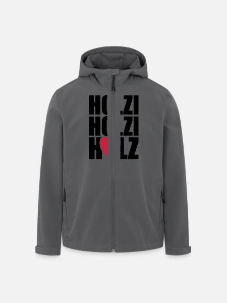 Holzi Holzi Holz - Recycelte Männer Softshell-Jacke von Stanley/Stella - Anthrazit