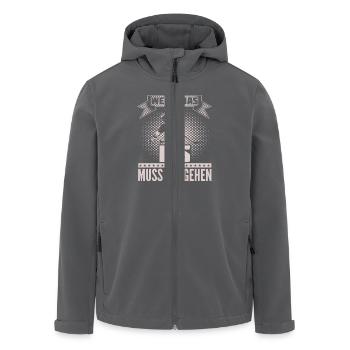 Eishockey - ruft mich - Recycelte Männer Softshell-Jacke von Stanley/Stella - Anthrazit - Vorne - AI Model Male 185 light (185cm)