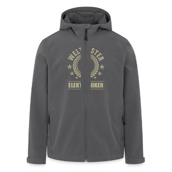 Weltbester Elektroniker - Recycelte Männer Softshell-Jacke von Stanley/Stella - Anthrazit - Vorne - AI Model Male 185 light (185cm)