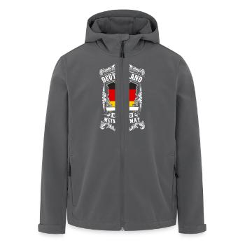 Deutschland - Mein Land - Meine Heimat - Recycelte Männer Softshell-Jacke von Stanley/Stella - Anthrazit - Vorne - AI Model Male 185 light (185cm)