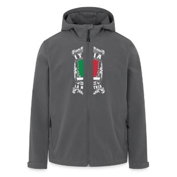 Italia - Il mio paese - La mia patria - Recycelte Männer Softshell-Jacke von Stanley/Stella - Anthrazit - Vorne - AI Model Male 185 light (185cm)