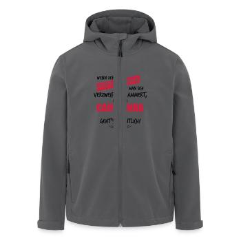 Letzter Strohhalm Caipirinha - Recycelte Männer Softshell-Jacke von Stanley/Stella - Anthrazit - Vorne - AI Model Male 185 light (185cm)