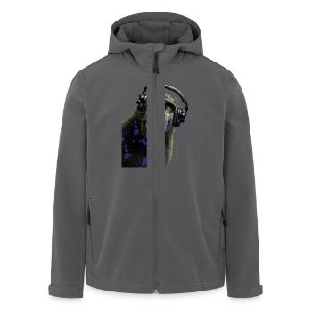 Hemd Monkey Music von Custom - Recycelte Männer Softshell-Jacke von Stanley/Stella - Anthrazit - Vorne - AI Model Male 185 light (185cm)