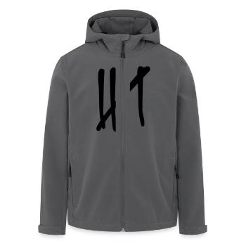 5 Striche - Recycelte Männer Softshell-Jacke von Stanley/Stella - Anthrazit - Vorne - AI Model Male 185 light (185cm)