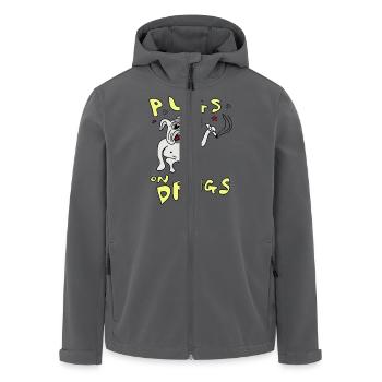 Möpse für Drogen - Recycelte Männer Softshell-Jacke von Stanley/Stella - Anthrazit - Vorne - AI Model Male 185 light (185cm)