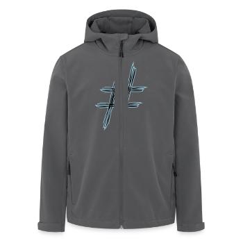 hashtag # - Recycelte Männer Softshell-Jacke von Stanley/Stella - Anthrazit - Vorne - AI Model Male 185 light (185cm)