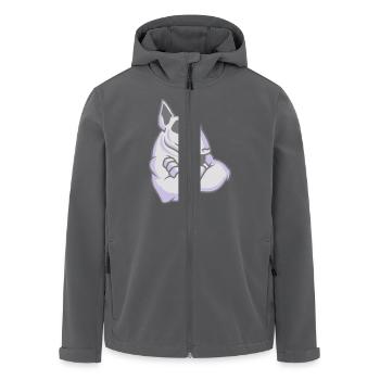 Bullterrier-Maskottchen 3c - Recycelte Männer Softshell-Jacke von Stanley/Stella - Anthrazit - Vorne - AI Model Male 185 light (185cm)