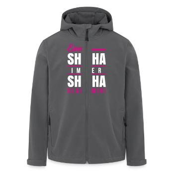 Shisha - Einmal & immer W - Recycelte Männer Softshell-Jacke von Stanley/Stella - Anthrazit - Vorne - AI Model Male 185 light (185cm)