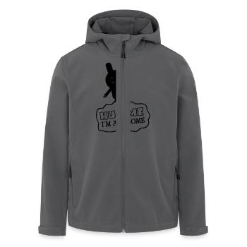 Hug Me - I´m Awesome - Recycelte Männer Softshell-Jacke von Stanley/Stella - Anthrazit - Vorne - AI Model Male 185 light (185cm)