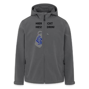 Hier steckt Hessen drin! - Recycelte Männer Softshell-Jacke von Stanley/Stella - Anthrazit - Vorne - AI Model Male 185 light (185cm)