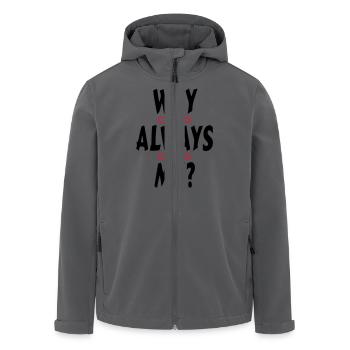 WHY ALWAYS ME? - Recycelte Männer Softshell-Jacke von Stanley/Stella - Anthrazit - Vorne - AI Model Male 185 light (185cm)