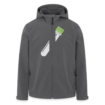 PETling 2farbig - geocaching Container - Recycelte Männer Softshell-Jacke von Stanley/Stella - Anthrazit - Vorne - AI Model Male 185 light (185cm)