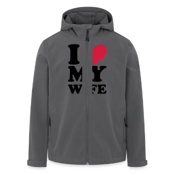 I love my wife - Recycelte Männer Softshell-Jacke von Stanley/Stella - Anthrazit - Vorne - AI Model Male 185 light (185cm)
