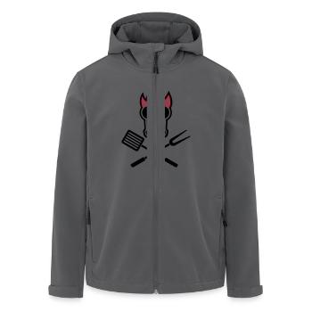 Grillmeister - Recycelte Männer Softshell-Jacke von Stanley/Stella - Anthrazit - Vorne - AI Model Male 185 light (185cm)