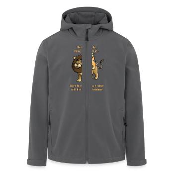 wenn_deine_prinzessin_reiten_will_bist_d - Recycelte Männer Softshell-Jacke von Stanley/Stella - Anthrazit - Vorne - AI Model Male 185 light (185cm)