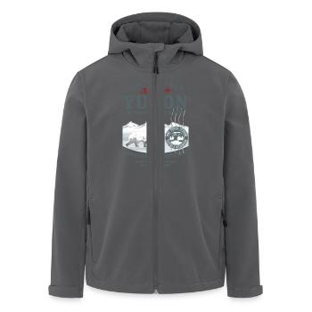 Yukon - Polar Bear - Eisbär - Recycelte Männer Softshell-Jacke von Stanley/Stella - Anthrazit - Vorne - AI Model Male 185 light (185cm)