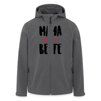 Mama ist die Beste - Recycelte Männer Softshell-Jacke von Stanley/Stella - Anthrazit - Vorne - AI Model Male 185 light (185cm)