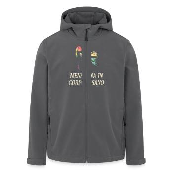 mens sana in corpore sano - Recycelte Männer Softshell-Jacke von Stanley/Stella - Anthrazit - Vorne - AI Model Male 185 light (185cm)