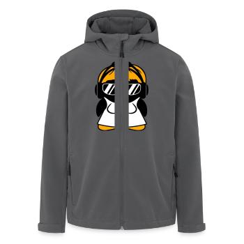 Pinguin DJ Girl Kleid Frau Kopfhörer Sonnenbrille - Recycelte Männer Softshell-Jacke von Stanley/Stella - Anthrazit - Vorne - AI Model Male 185 light (185cm)