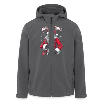 Weihnachts-Metal - Santa's Riff - Recycelte Männer Softshell-Jacke von Stanley/Stella - Anthrazit - Vorne - AI Model Male 185 light (185cm)