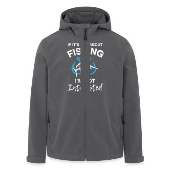 If It s Not About Fishing I m Not Interested - Recycelte Männer Softshell-Jacke von Stanley/Stella - Anthrazit - Vorne - AI Model Male 185 light (185cm)
