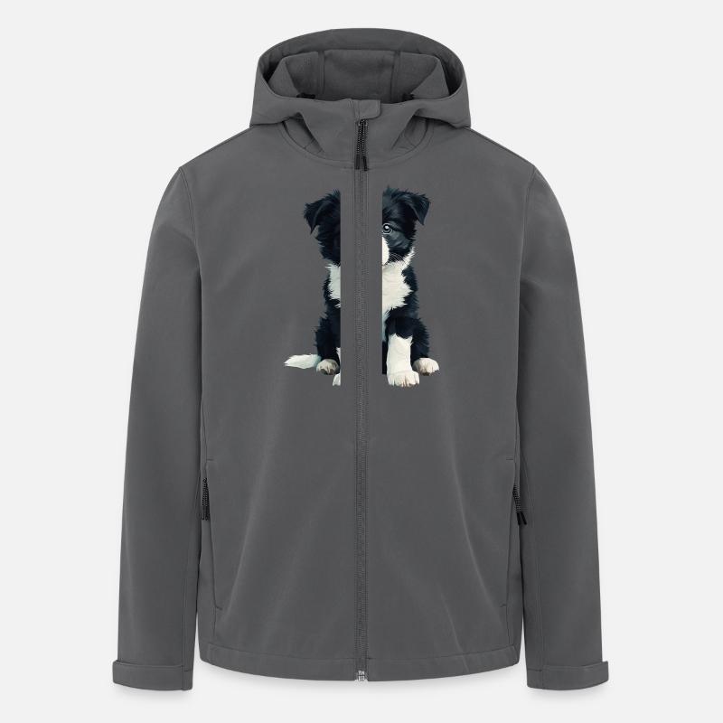 Border Collie bébé - Veste softshell homme en polyester recyclé Stanley/Stella - charbon