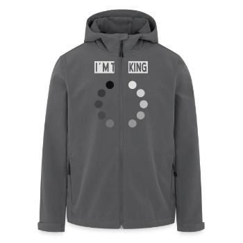 I'm Thinking Ladebalken Humor - Recycelte Männer Softshell-Jacke von Stanley/Stella - Anthrazit - Vorne - AI Model Male 185 light (185cm)
