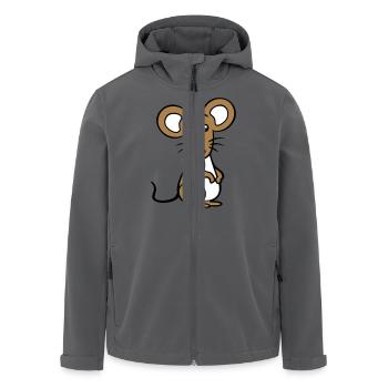 Maus Mäuschen Süße Kleine Ratte Nager Freundlich - Recycelte Männer Softshell-Jacke von Stanley/Stella - Anthrazit - Vorne - AI Model Male 185 light (185cm)