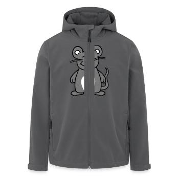 Maus Mäuschen Süße Kleine Ratte Nager Freundlich - Recycelte Männer Softshell-Jacke von Stanley/Stella - Anthrazit - Vorne - AI Model Male 185 light (185cm)