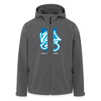 Streetwear Urban Graffiti - Recycelte Männer Softshell-Jacke von Stanley/Stella - Anthrazit - Vorne - AI Model Male 185 light (185cm)