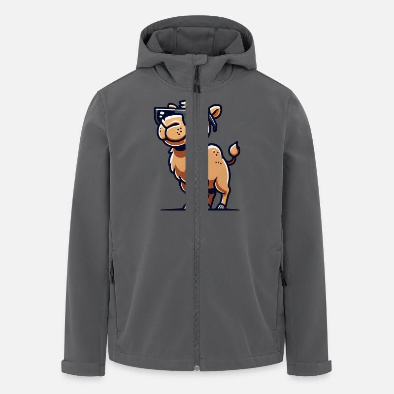 kamel comic sonnenbrille - Recycelte Männer Softshell-Jacke von Stanley/Stella - Anthrazit