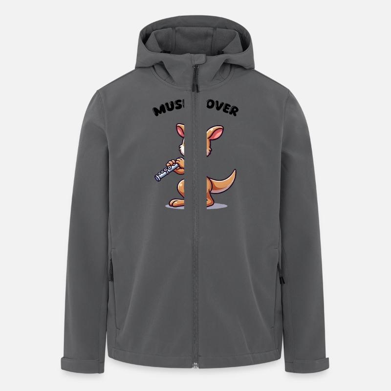 Flûte Kangeroo - Veste softshell homme en polyester recyclé Stanley/Stella - charbon