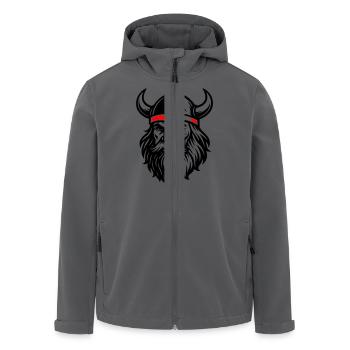 Wikinger Helm Odin - Recycelte Männer Softshell-Jacke von Stanley/Stella - Anthrazit - Vorne - AI Model Male 185 light (185cm)