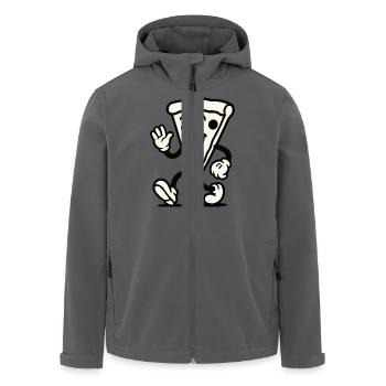 pizza comic - Recycelte Männer Softshell-Jacke von Stanley/Stella - Anthrazit - Vorne - AI Model Male 185 light (185cm)